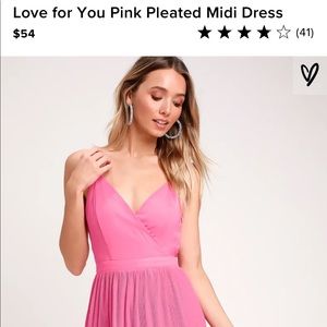 Lulus Pleated Midi Dress